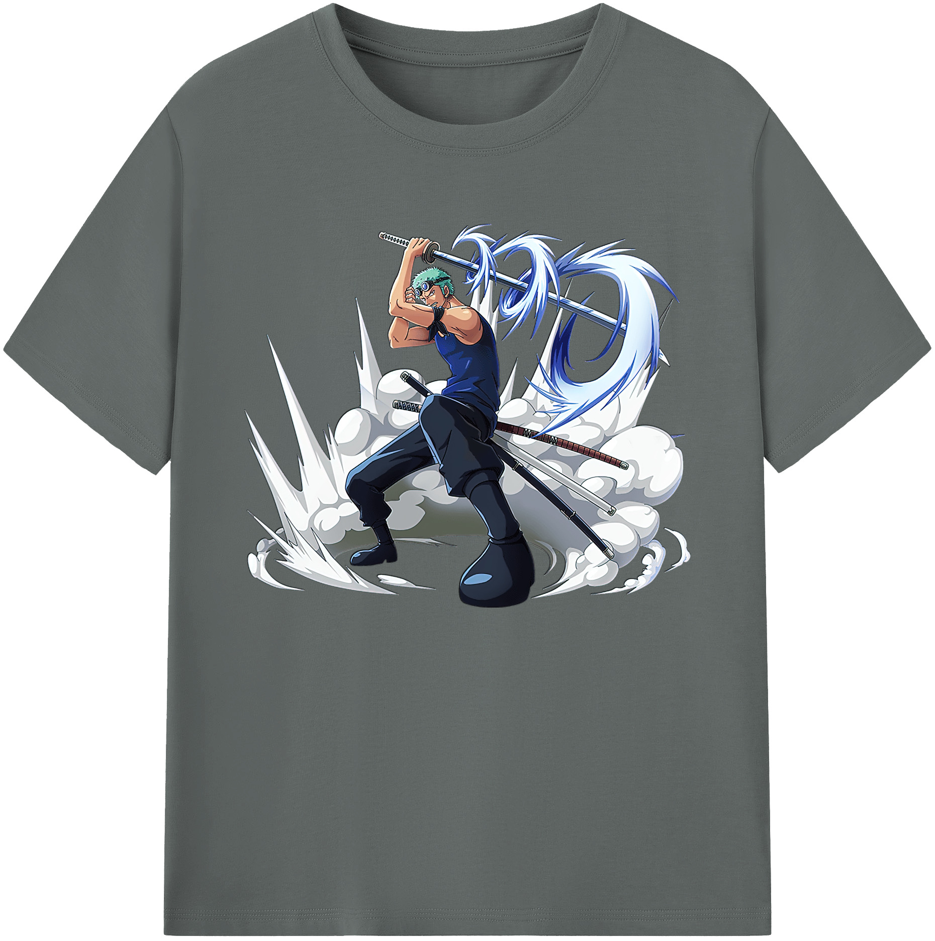 ワンピース ロロノア・ゾロ ONE PIECE Roronoa Zoro 綿100％ メンズ半袖Tシャツ｜肌触りやわらか＆通気性